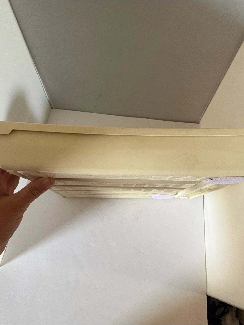 Vintage Silverware Flatware Drawer Organizer Tray Beige Floral Labeled 6 Section